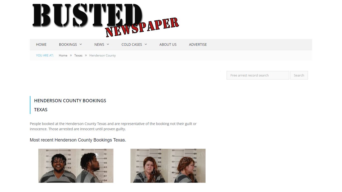 Henderson County, TX Mugshots - BUSTEDNEWSPAPER.COM