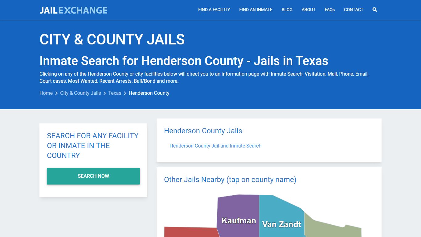 Inmate Search for Henderson County | Jails in Texas - Jail Exchange